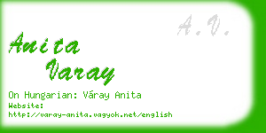 anita varay business card